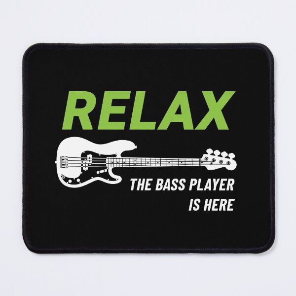 Item preview, Relax The Bass Player Is Here P-Style Bass Guitar Dark Theme designed and sold by nightsworthy.