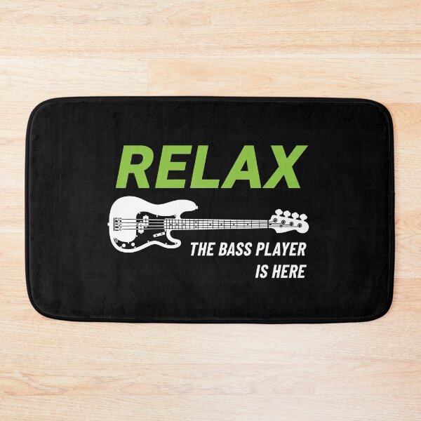 Item preview, Relax The Bass Player Is Here P-Style Bass Guitar Dark Theme designed and sold by nightsworthy.