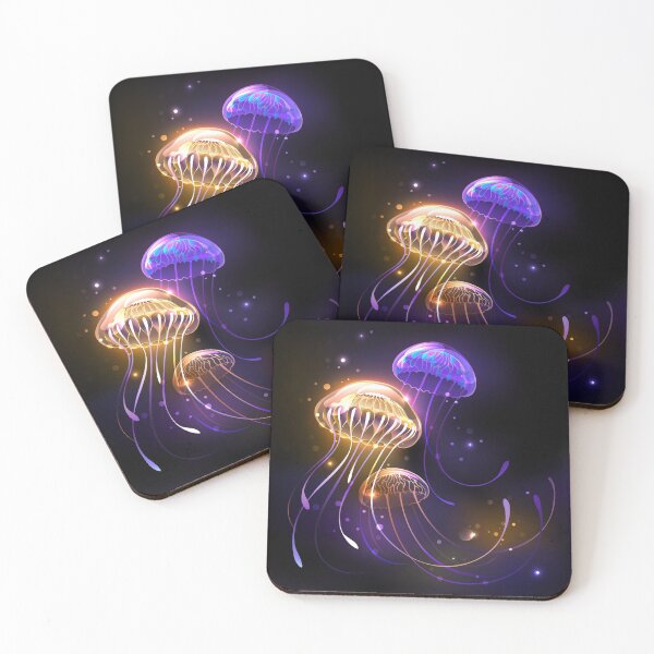 Item preview, Three Glowing Jellyfish designed and sold by Blackmoon9.