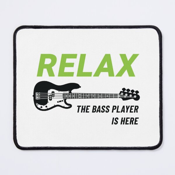 Item preview, Relax The Bass Player Is Here P-Style Bass Guitar Light Theme designed and sold by nightsworthy.