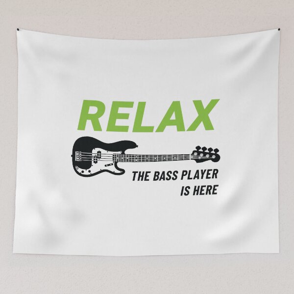 Item preview, Relax The Bass Player Is Here P-Style Bass Guitar Light Theme designed and sold by nightsworthy.