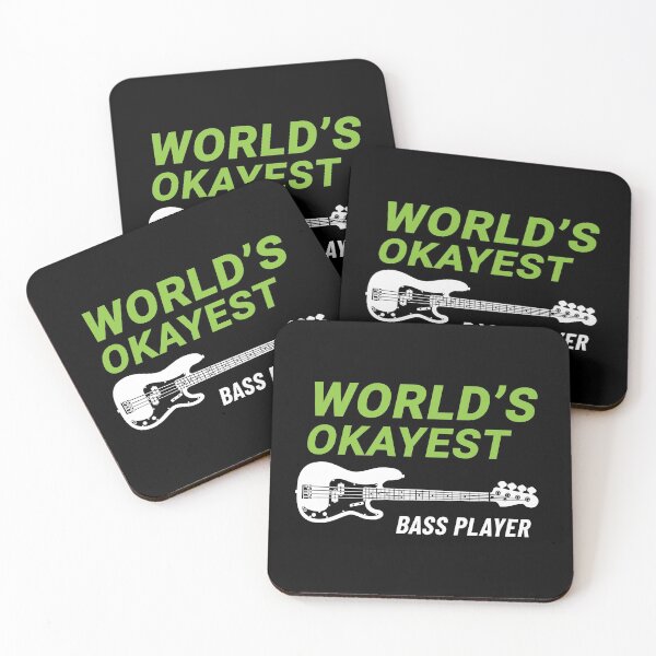 Item preview, World's Okayest Bass Player P-Style Bass Guitar Dark Theme designed and sold by nightsworthy.