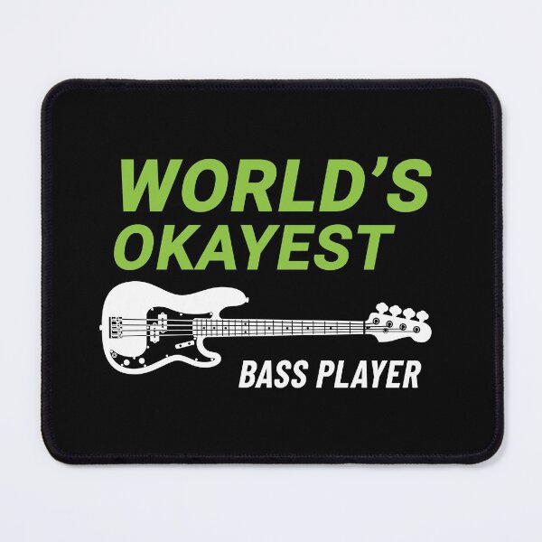 Item preview, World's Okayest Bass Player P-Style Bass Guitar Dark Theme designed and sold by nightsworthy.