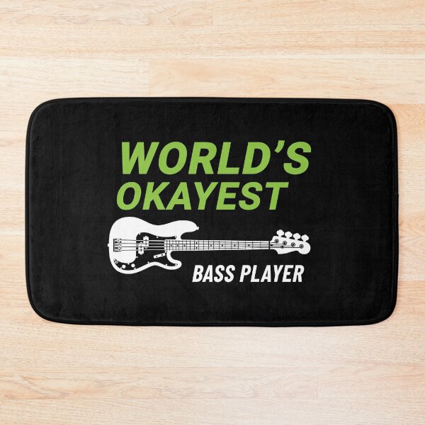 Item preview, World's Okayest Bass Player P-Style Bass Guitar Dark Theme designed and sold by nightsworthy.