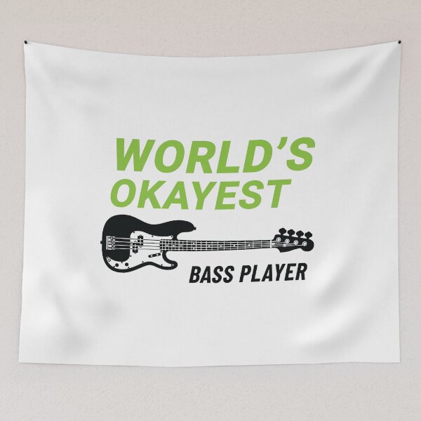 Item preview, World's Okayest Bass Player P-Style Bass Guitar Light Theme designed and sold by nightsworthy.