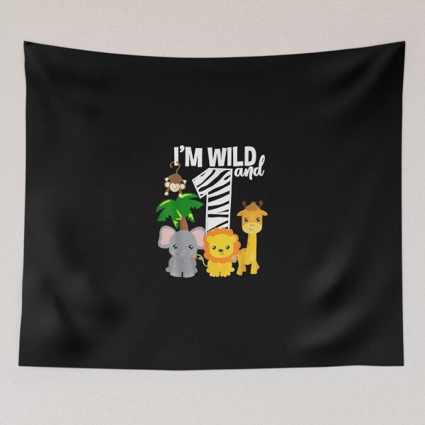 Item preview, Im Wild and 1 Zoo Theme Birthday Safari Jungle Animal designed and sold by MiloszshiZse.