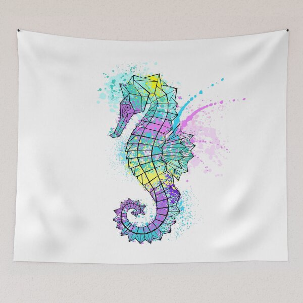 Item preview, Painted Polygonal Seahorse designed and sold by Blackmoon9.