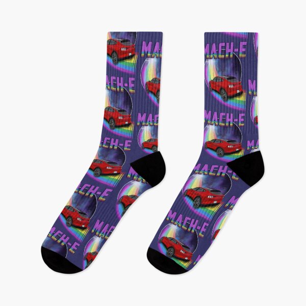 Item preview, Mach-E Rides the Rainbow Galaxy in Rapid Red designed and sold by zealology.