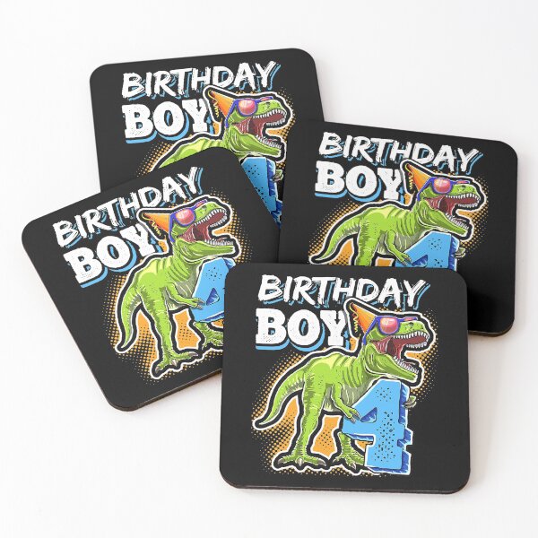 Item preview, Birthday Boy 4 4th Birthday T Rex Dinosaur Party Gift Boys designed and sold by WoolRudransh.