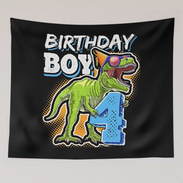 Item preview, Birthday Boy 4 4th Birthday T Rex Dinosaur Party Gift Boys designed and sold by WoolRudransh.