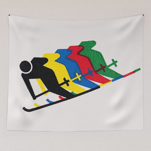 Item preview, Downhill Skiers, 1972 Sapporo Japan Games, US Postage Stamp 11 cents designed and sold by Nostrathomas66.