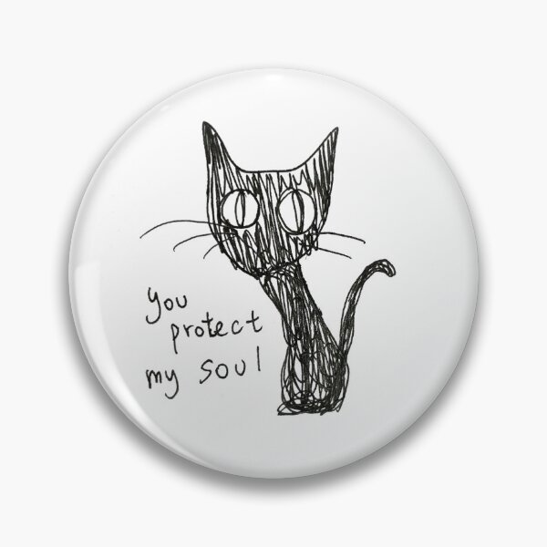 Item preview, messy pen doodle- black cat designed and sold by murphy-the-cat.