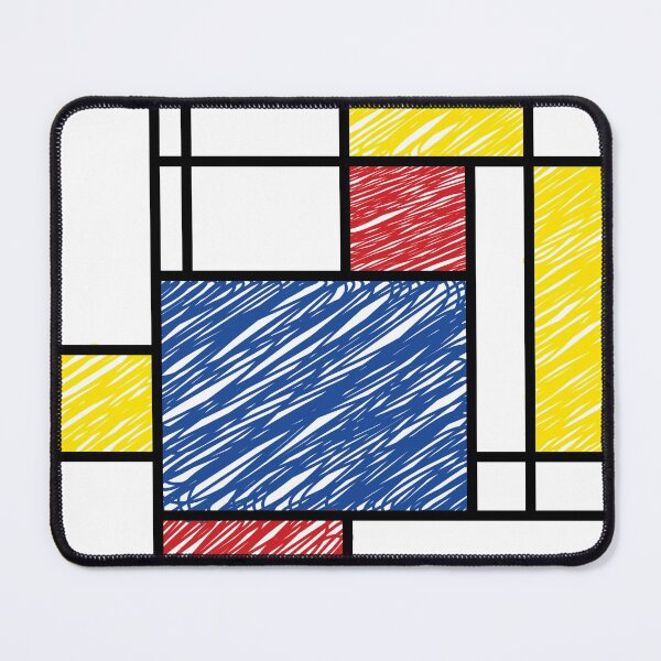 Item preview, Mondrian Scribbles Minimalist De Stijl Modern Art © fatfatin designed and sold by fatfatin.