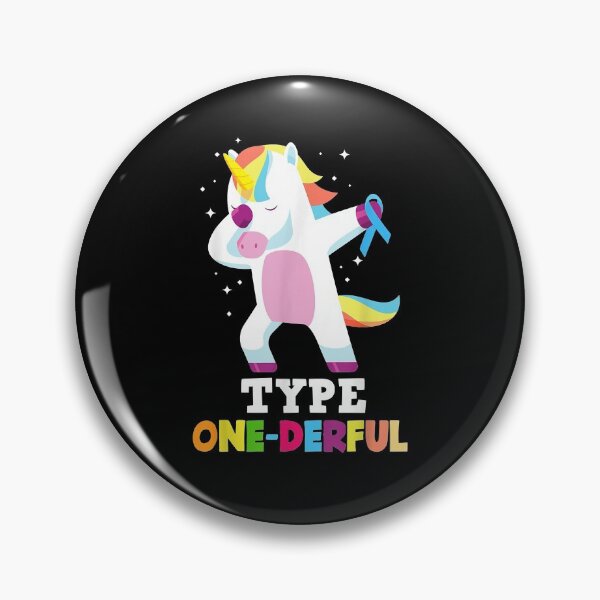 Item preview, Funny Diabetic Type 1 Diabetes T1D Type One-Derful Unicorn designed and sold by nellieharper.