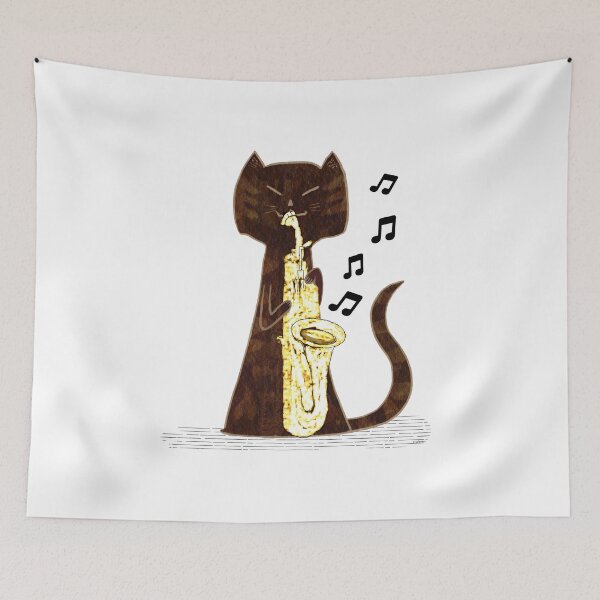 Item preview, Cool Sax Cat designed and sold by Lilmonsto.