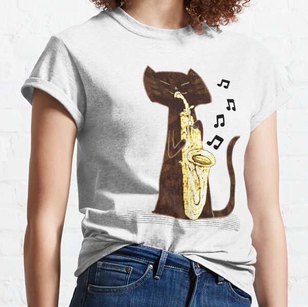 Cool Sax Cat Classic T-Shirt