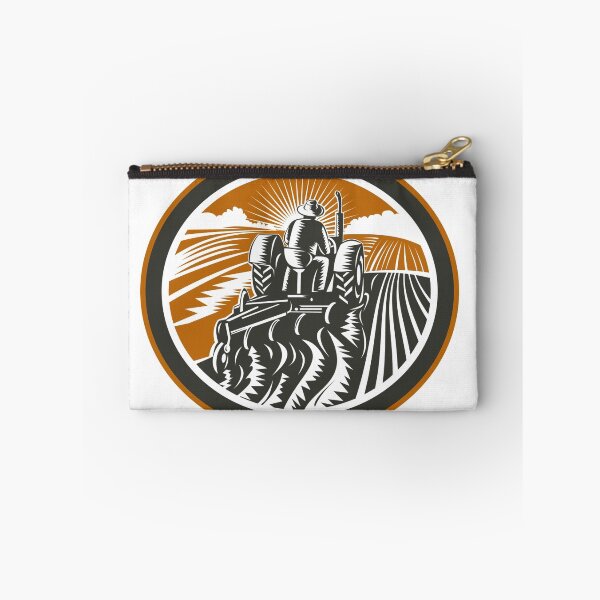 Item preview, Farmer Driving Tractor Plowing Field Retro designed and sold by patrimonio.