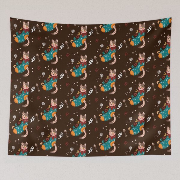 Item preview, Cute cat and colorful sock designed and sold by Bonghoanho.