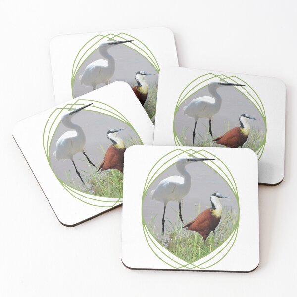 Item preview, Little egrets and jacobes are birds in Kenya / Africa designed and sold by TShirtsundMehr.