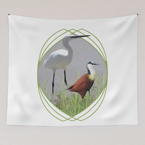 Item preview, Little egrets and jacobes are birds in Kenya / Africa designed and sold by TShirtsundMehr.