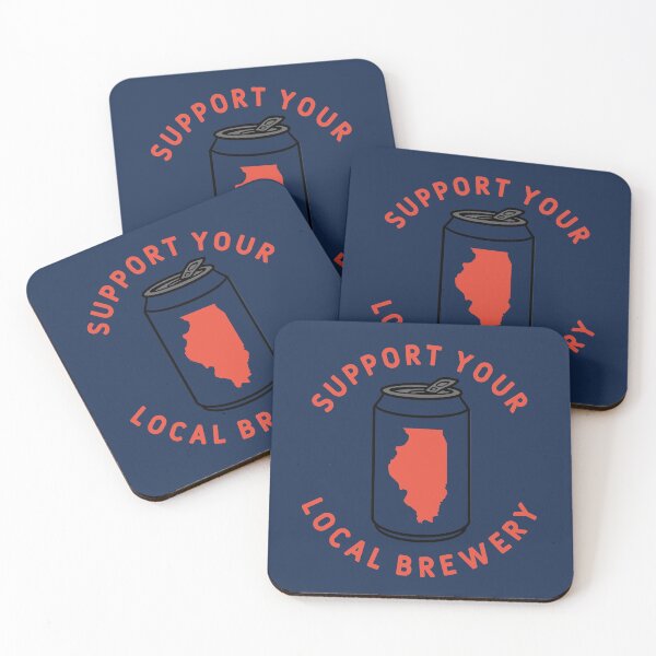 Item preview, Support Your Local Brewery Illinois designed and sold by fearcity.