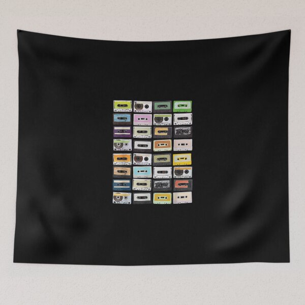 Item preview, Cassette Tapes Mixtapes 1980s Radio Music Graphic Print designed and sold by Chanielshian.