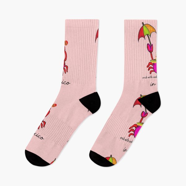 Item preview,  CUTE FUNNY CARTOON FUCHSIA  RED PINK CRAB WITH UMBRELLA in MEXICO #2 designed and sold by EllieMonroe.