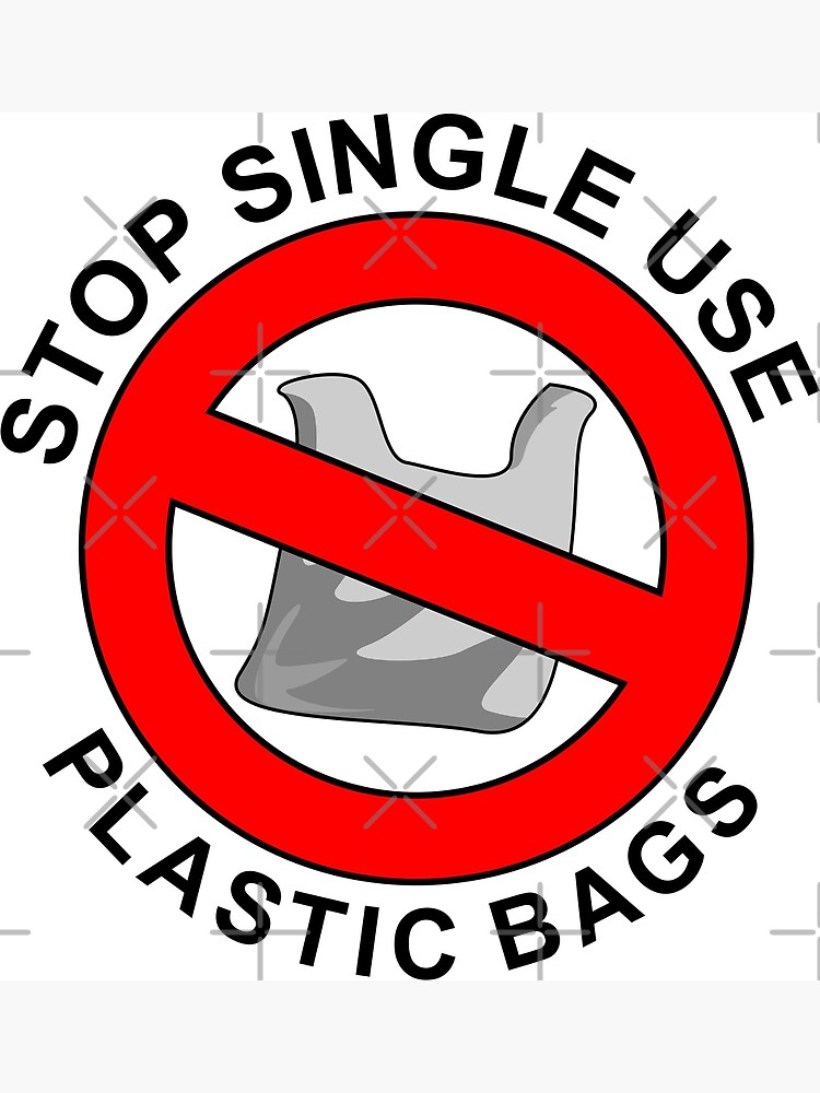 Say no to plastic bags poster. Disposable cellophane and polythene package  prohibition sign. Pollution problem concept. Downlo… | Poster, Plastic bag,  Vector images
