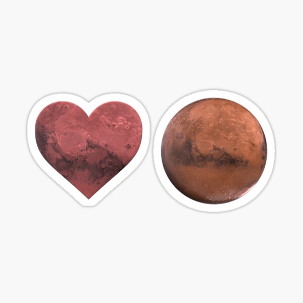 Love Mars Sticker
