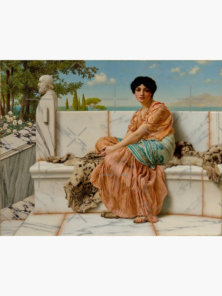 In The Days Of Sappho John William Godward Vintage Paintings Poster For Sale By