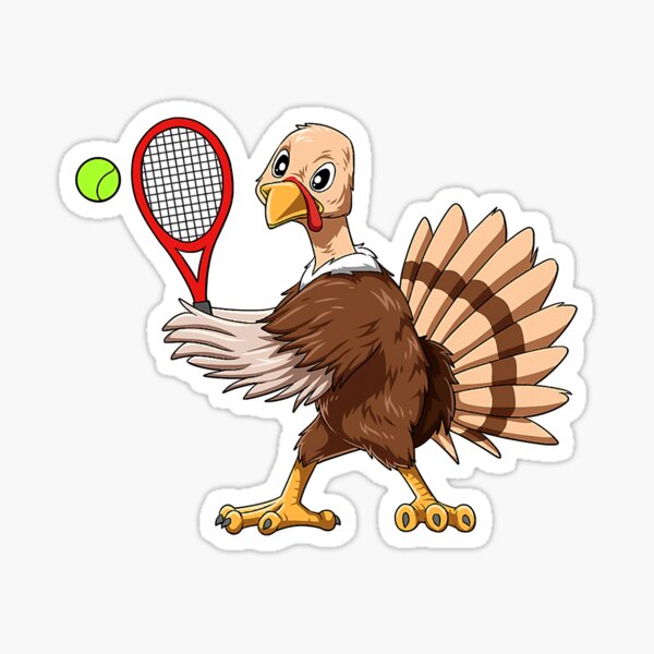 "Turkey Tennis Thanksgiving Turkey" Sticker for Sale by unassertive19