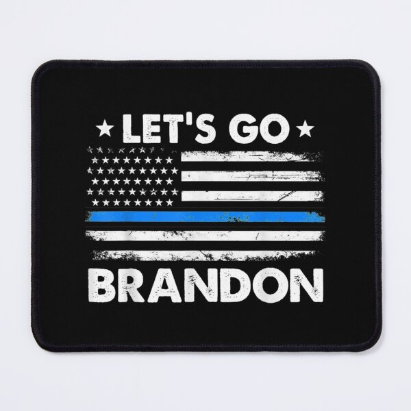 Item preview, Let's Go Brandon Thin Blue Line US Flag designed and sold by Nancyvanpruisen.