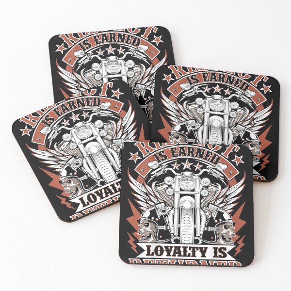 Item preview, Biker Respect Is Earned Loyalty Is Returned Motorcycle Mens designed and sold by burtonbarrett.