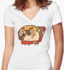 Puglie Pizza Shirt mit V-Ausschnitt