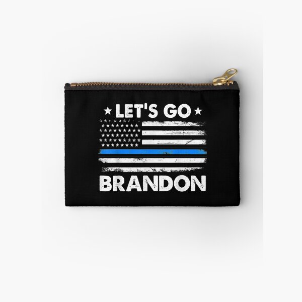 Item preview, Let's Go Brandon Thin Blue Line US Flag designed and sold by Nancyvanpruisen.
