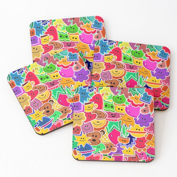 Item preview, Cute faces illustration - pattern art designed and sold by Papertowall by Jellyee.
