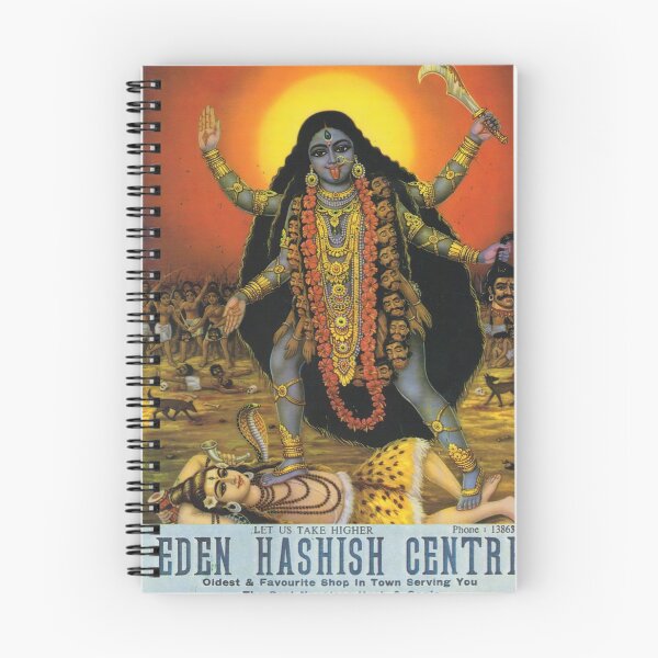 Item preview, Rare Vintage Illustrated Psychedelic Poster From Nepal - EDEN HASHISH CENTRE (Goddess Kali) designed and sold by VISIBLECREATION.
