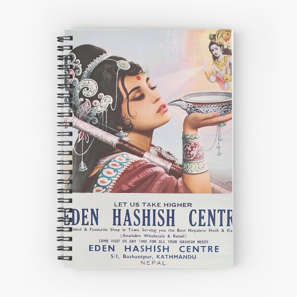 Item preview, Rare Vintage Illustrated Psychedelic Poster From Nepal - EDEN HASHISH CENTRE designed and sold by VISIBLECREATION.