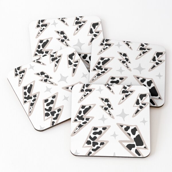 Item preview, Cow Print Lightning Sticker Pack designed and sold by Dani Laible.