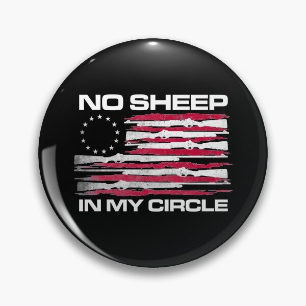 Aperçu de l'œuvre Pas de mouton dans mon cercle USA Drapeau américain créée et vendue par FanaticTee.