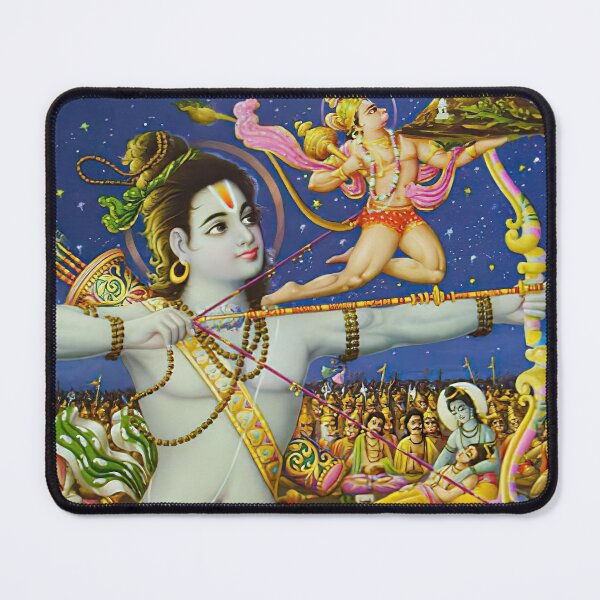 Item preview, Rare Vintage Illustrated Psychedelic Poster From Nepal - EDEN HASHISH CENTRE (Lord Rama & Hanuman) designed and sold by VISIBLECREATION.