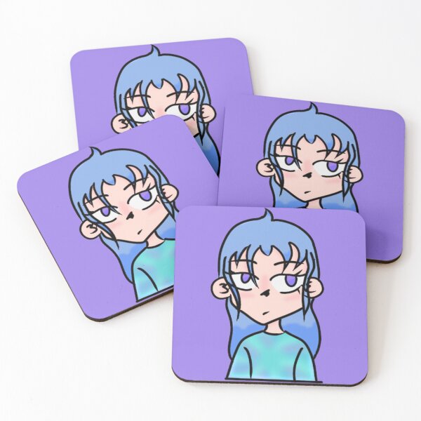 Item preview, Mystical Blue-Haired Anime Girl designed and sold by DonneeCreations.