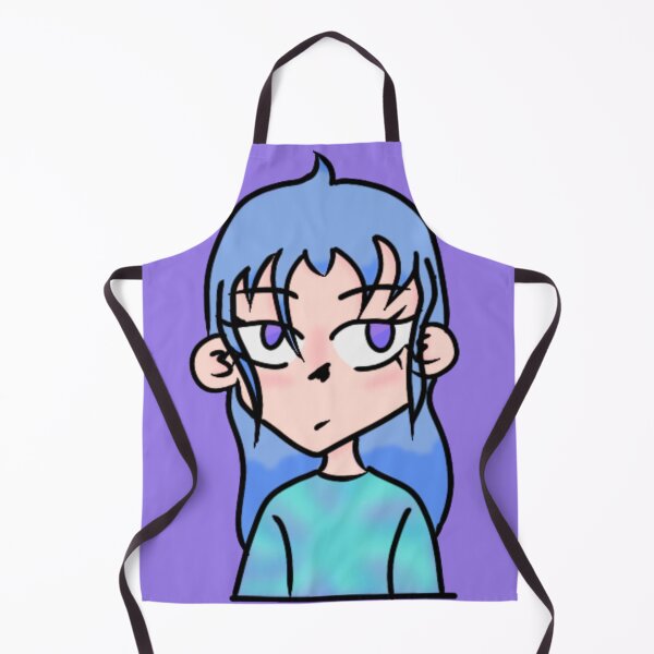 Item preview, Mystical Blue-Haired Anime Girl designed and sold by DonneeCreations.
