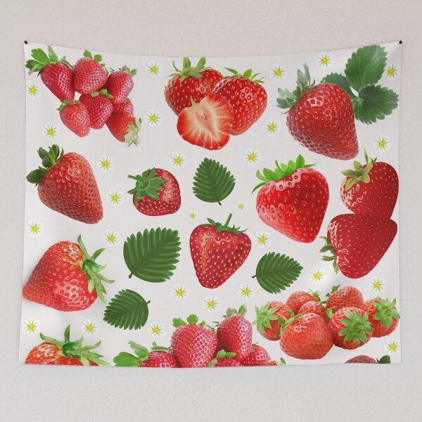 Item preview, strawberry hand drawn pattern designed and sold by Special-Ninja.