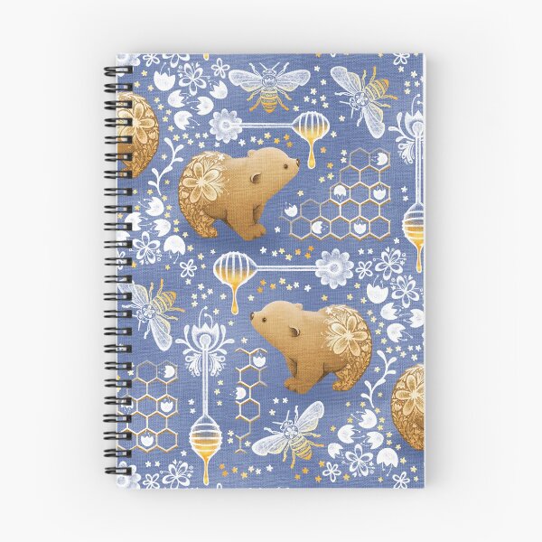 Item preview, Bear-y Bee-utiful Honeybee Garden in Cornflower Blue  designed and sold by Perrin Le Feuvre.