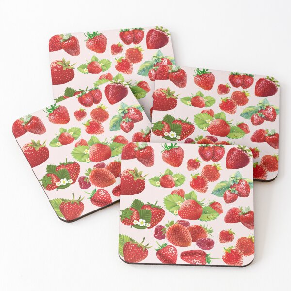 Item preview, strawberry hand drawn pattern designed and sold by Special-Ninja.