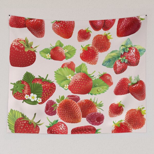 Item preview, strawberry hand drawn pattern designed and sold by Special-Ninja.