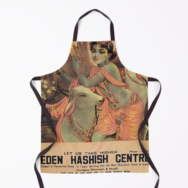 Item preview, Rare Vintage Illustrated Psychedelic Poster From Nepal - EDEN HASHISH CENTRE (Lord Krishna) designed and sold by VISIBLECREATION.