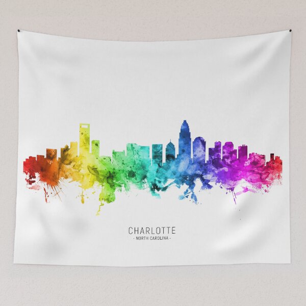 Item preview, Charlotte North Carolina Skyline designed and sold by ArtPrints.