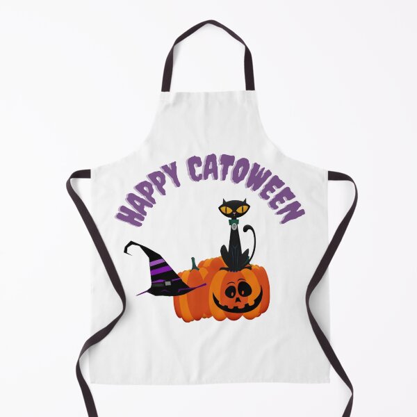 Item preview, Happy Catoween Cute Halloween design with Pumpkin Black Cat and witch hat  designed and sold by Simi2020.